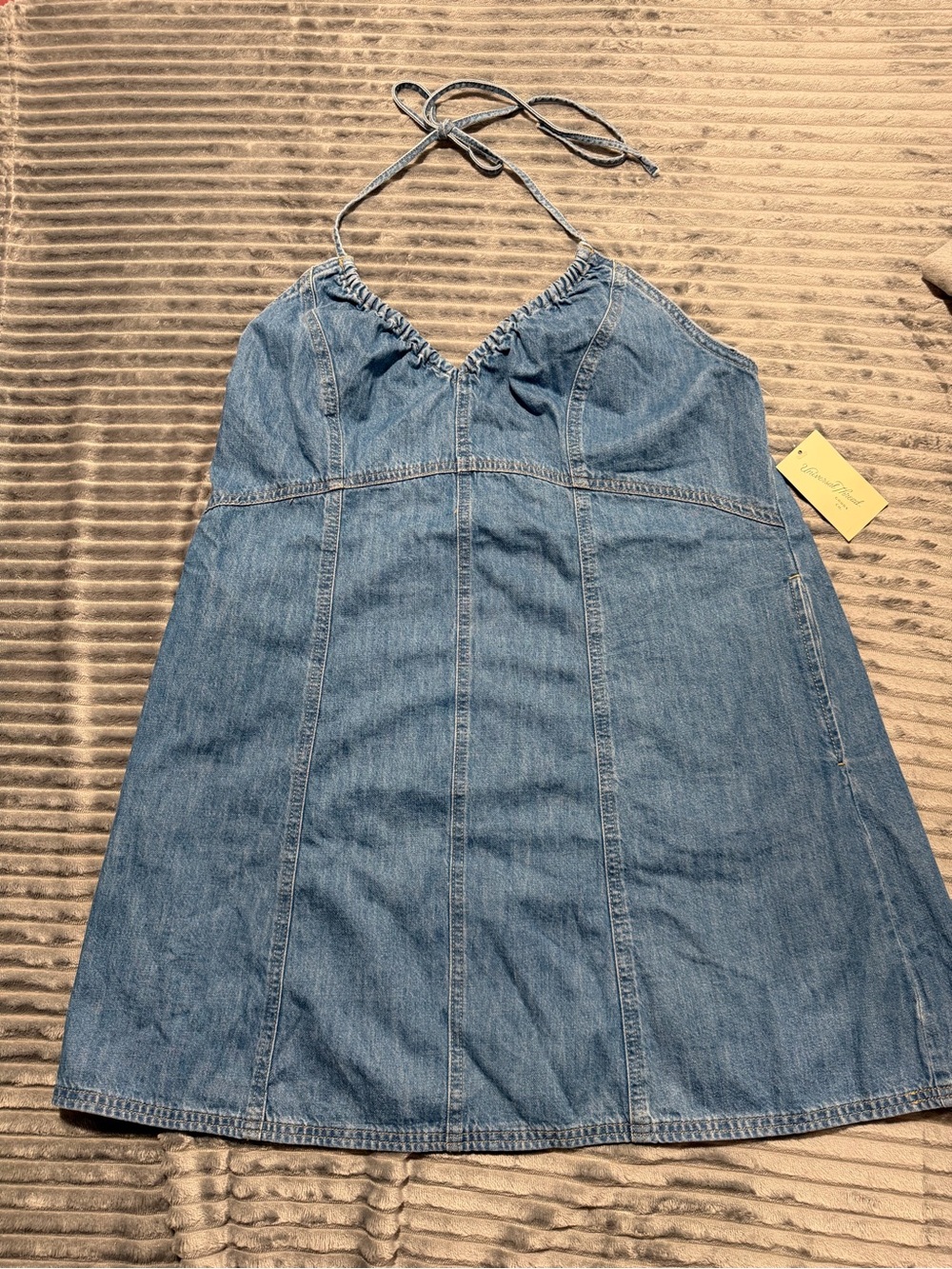 Universal Thread Blue Denim Halter Sundress Women’s XL